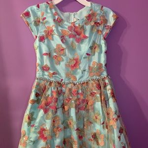 Light Blue Flora Dress